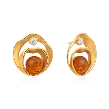 Sølvforgyldt ørestikker, fra Støvring Design
