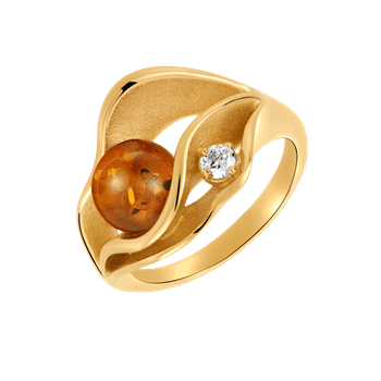 Sølvforgyldt ring, fra Støvring Design