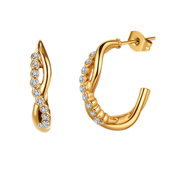 Stål forgyldt ørestikker, fra Støvring Design