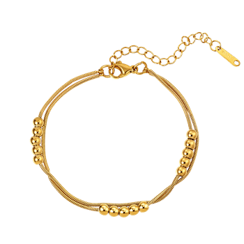 Stål forgyldt armbånd, fra Støvring Design