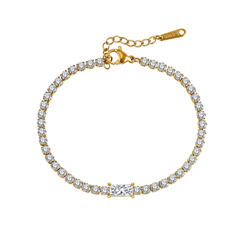 Stål forgyldt armbånd, fra Støvring Design