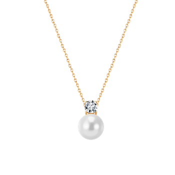 Stål forgyldt collier, fra Støvring Design