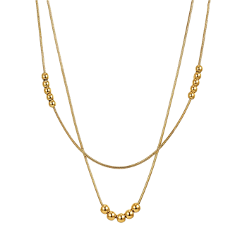 Stål forgyldt collier, fra Støvring Design