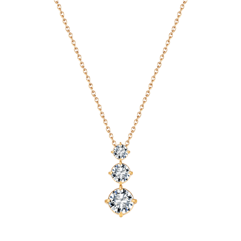 Stål forgyldt collier, fra Støvring Design