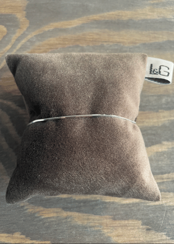 Armbånd sølv rhodineret slange facet, fra L&G