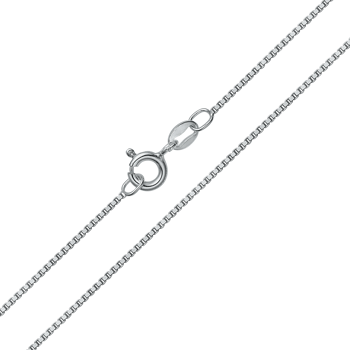 Sølv rhodineret venezia halskæde 1,0 mm længde 36-38 cm