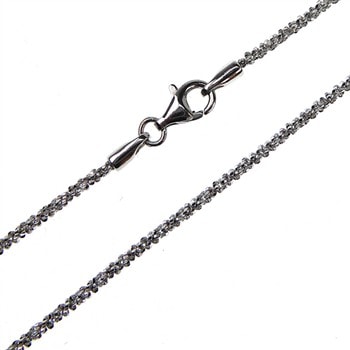 Halskæde - Rhodium/925-DiamondCut=1,8mm diameter 45 cm, fra San - Links of Joy