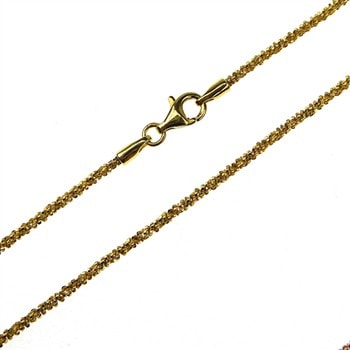 Halskæde - Goldplated/925-DiamondCut=1,8mm diameter 80 cm, fra San - Links of Joy