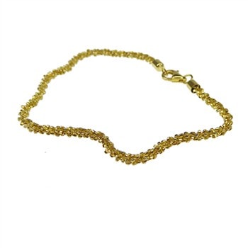 Armbånd - Goldplated/925-DiamondCut=2,8mm diameter 21 cm, fra San - Links of Joy