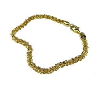 Armbånd - Goldplated/925-DiamondCut=3,8mm diameter 23 cm, fra San - Links of Joy