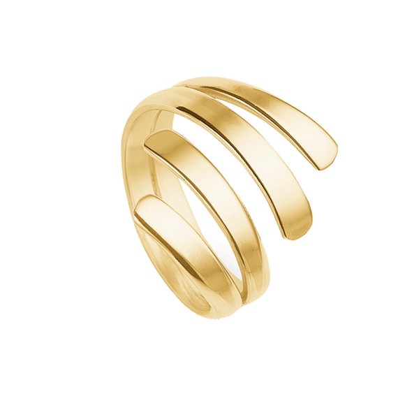 Randers Sølv's Håndlavet fingerring i 14 kt guld