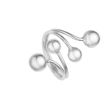 Randers Sølv's Elegant håndlavet kuglering i massiv sølv - 34 mm