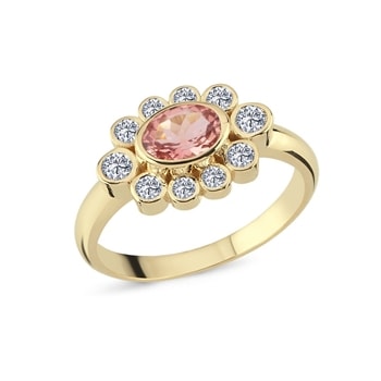 14 kt rødguld Royal ring med i alt 0,56 ct diamanter Wesselton SI