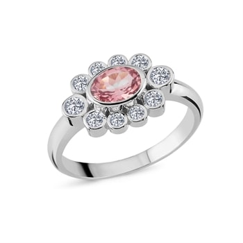 14 kt hvidguld Royal ring med i alt 0,56 ct diamanter Wesselton SI