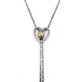 San-Link of joy CZ Jewellery by San 925 Sterling sølv Collie Sort oxideret / forgyldt, model 93247-04