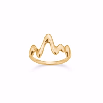 Elena - Forgyldt ring med bølget design - Seville