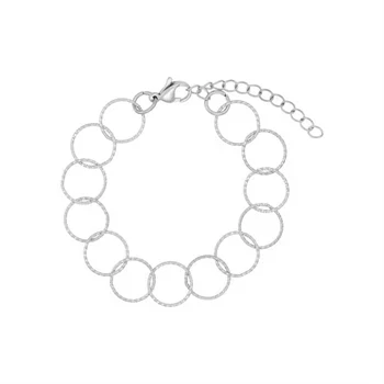Armbånd i stål med fine ringe