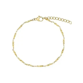 Armbånd i stål, belagt med 14 K guld