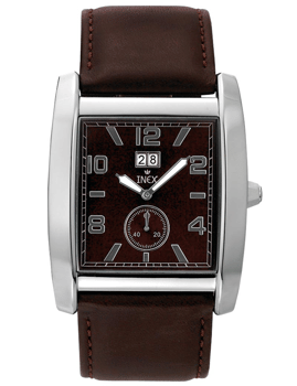 A29107S1I, INEX HERREUR-STÅL MED BRUN REM Quartz Herre m/rem