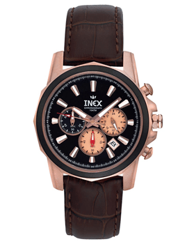 A58861D5I, INEX HERREUR + ROSA DOUBLE MED REM Quartz Herre m/rem