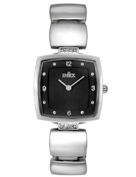 A64158S5I, INEX DAMEUR-STÅL MED LÆNKE + STEN Quartz Dame m/lænke