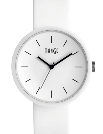A68356H0I, MANGO DAMEUR-PLASTIK I HVID Quartz Dame m/rem