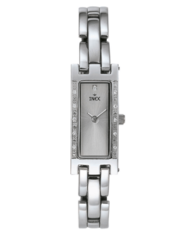 A69228S4I, INEX DAMEUR-STÅL MED 10 DIAMANTER Quartz Dame m/lænke
