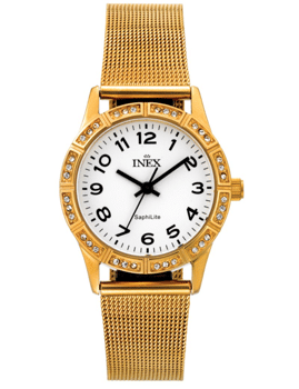 A69431D0A, INEX DAMEUR-DOUBLE MED MESH LÆNKE Quartz Dame m/lænke