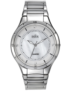 A69462S4P, INEX DAMEUR-STÅL MED LÆNKE Quartz Dame m/lænke