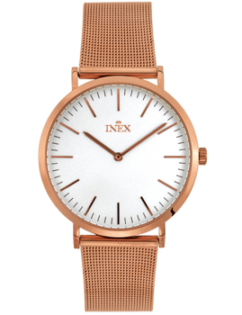 A69463-2D4I, INEX DAMEUR-ROSA DOUBLE MED LÆNKE Quartz Dame m/lænke
