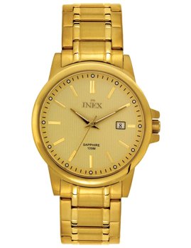 Classic Forgyldt stål quartz Herre  ur fra Inex, A69466D7I