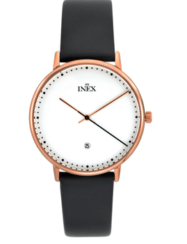 Classic Rosaforgyldt stål quartz Herre  ur fra Inex, A69468-1D4P
