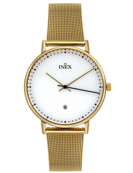 Classic Forgyldt stål quartz Herre  ur fra Inex, A69468-2D4P