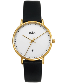 Classic Forgyldt stål quartz Herre  ur fra Inex, A69468D4P