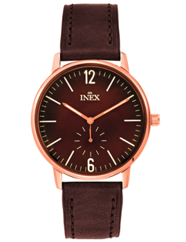 Classic Rosaforgyldt stål quartz Herre  ur fra Inex, A69498D5I