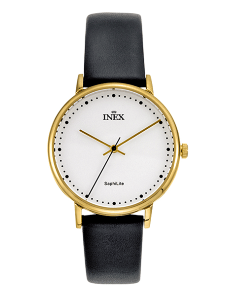 Lifestyle Forgyldt stål quartz Dame ur fra Inex, A69501D4P