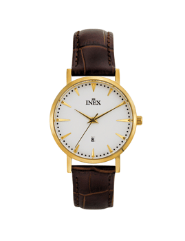 Lifestyle Forgyldt stål quartz Dame ur fra Inex, A69504D4I