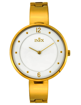 Lifestyle Forgyldt stål quartz Dame ur fra Inex, A69508D0P
