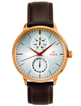 Classic Rosa forgyldt quartz herre ur fra Inex, A76198D4I