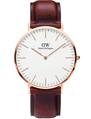 Classic St. Mawes Rosaforgyldt stål batteridrevet quartz Herre ur fra Daniel Wellington, ADW00100006