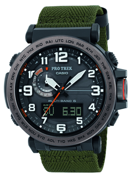 Pro Trek PVD-Coated stål Quartz Herre ur fra Casio, PRW-6600YB-3ER