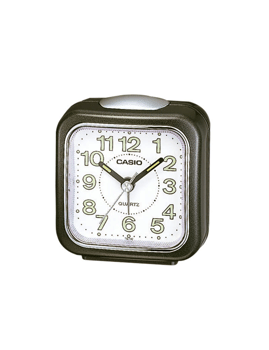 Casio vækkeur TQ-142-1EF med hvid skive, sorte tal og tydelige visere for nem aflæsning.
