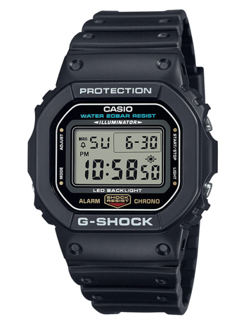 Robust Casio G-Shock ur med digital display, vandtæt til 200m, stødsikkert design.