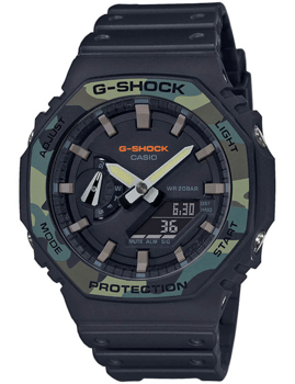 G-Shock Sort resinplast Batteridrevet quartz Herre ur fra Casio, GA-2100SU-1AER