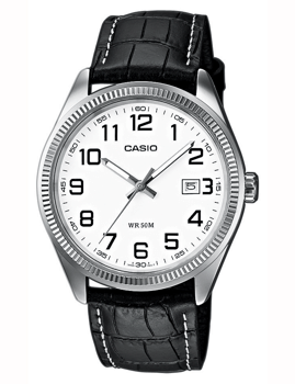 Classic Sort læder Quartz Herre ur fra Casio, MTP-1302PL-7BVEF
