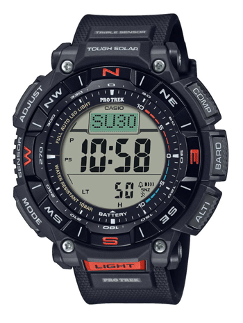 Pro-Tec Sort resinplast Quartz Herre ur fra Casio, PRG-340-1ER