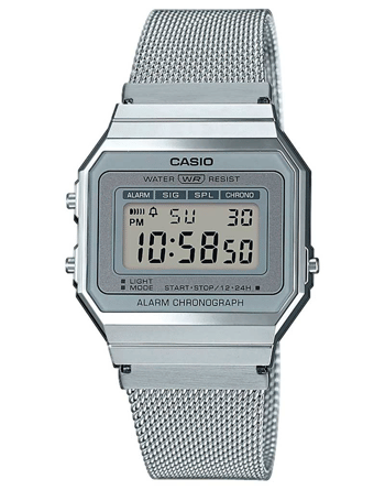 Classic Sølv resin (3472) multifunktions quartz Dame ur fra Casio, A700WEM-7AEF