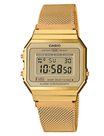 Classic Collection Guldbelagt stål Quartz Unisex ur fra Casio, A700WEMG-9AEF