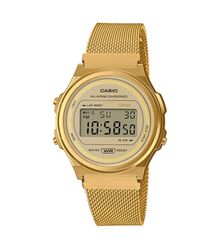 Vintage Guld resin batteridrevet quartz Unisex ur fra Casio, A171WEMG-9AEF