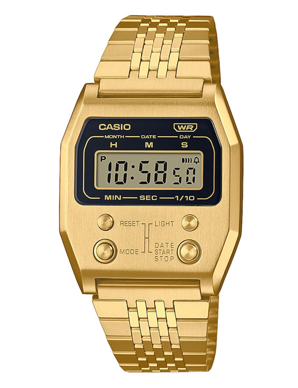A1100G-5EF, Casio Vintage A1100G-5EF Digital Herre m/lænke